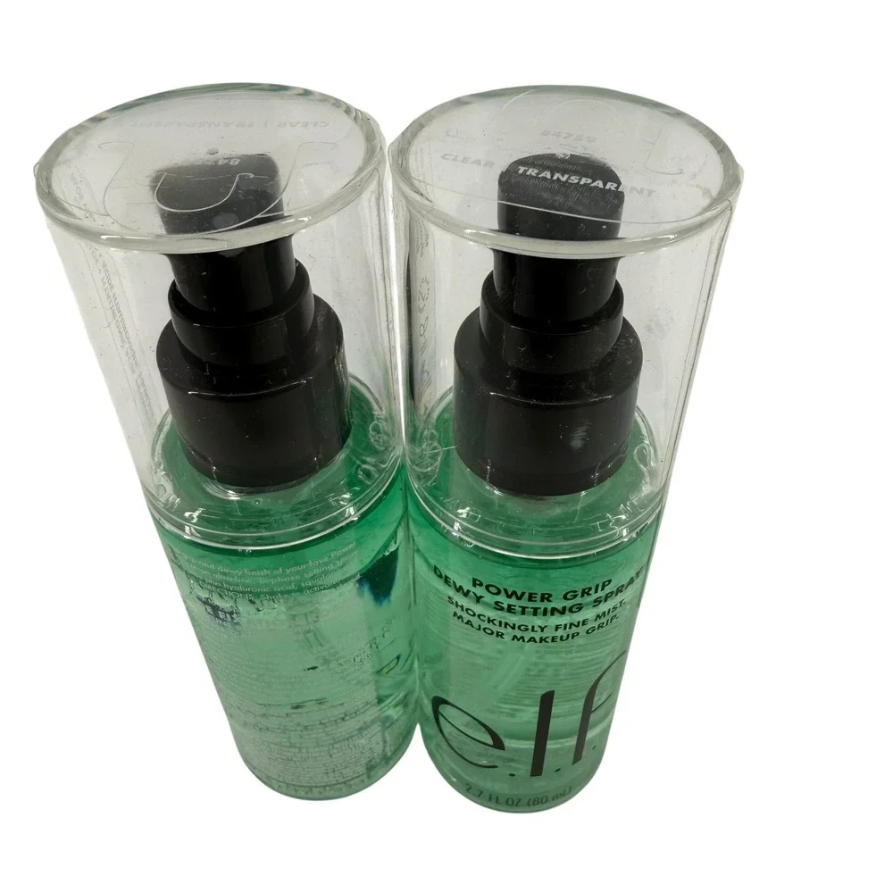 NEW E.L.F. Power Grip Dewy Setting‎ Spray 2.7oz 80ml 2 Pack Bi-Phase Fine Mist